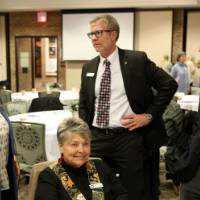 Interim Dean, Mark Schaub, speaks with Jeff Kelly Lowenstein, Shelley Padnos and Carol Sarosik